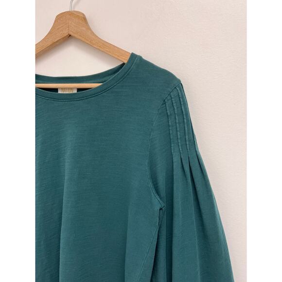 Nation LTD Sabine Balloon Sleeve Boho Romantic Soft Long Sleeve Tee Teal Large* - Picture 5 of 10